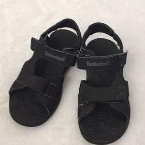 Timberland boy black sandals size 10.5
